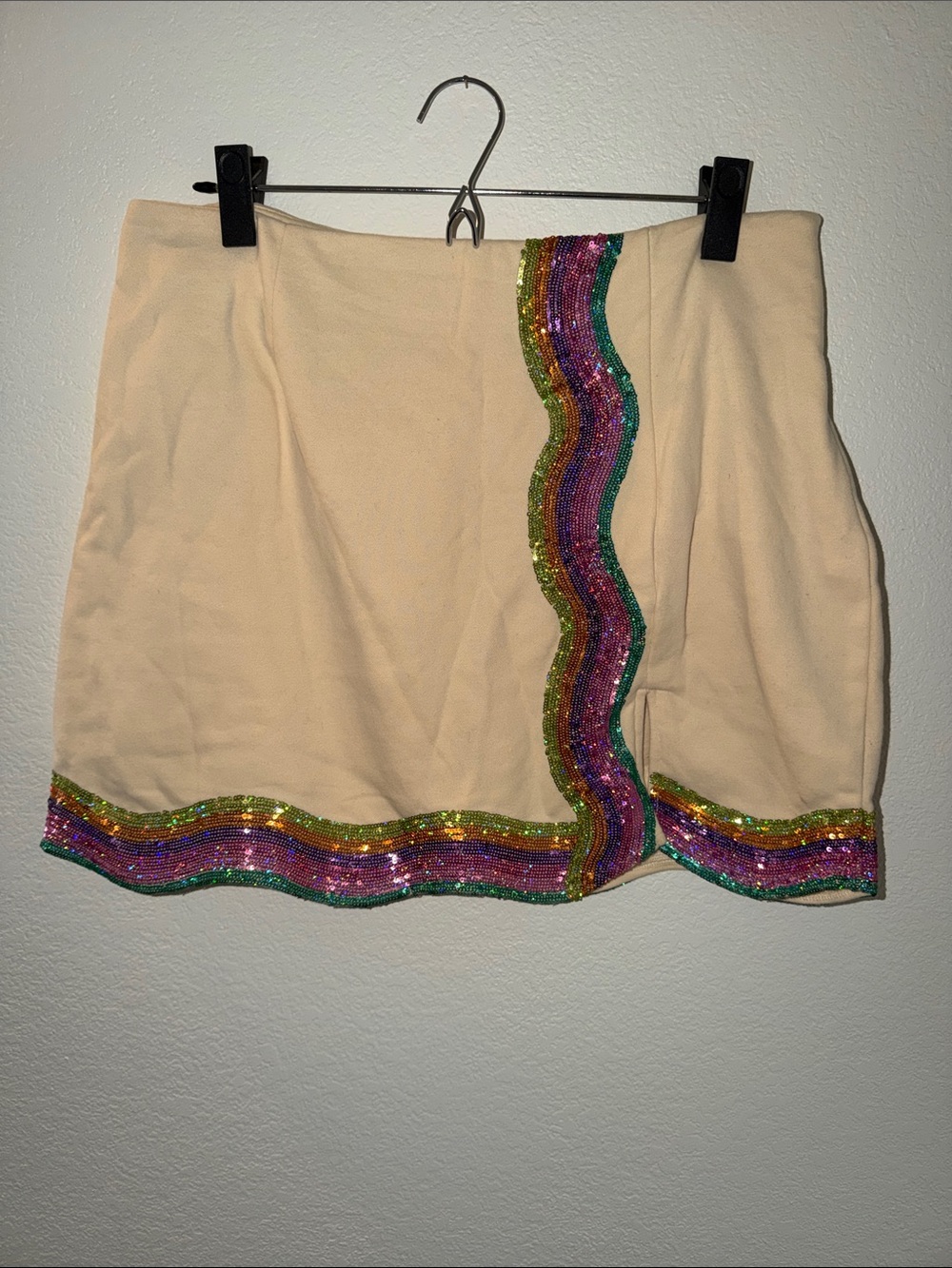 Queen of Sparkles Rainbow Wavy Skort